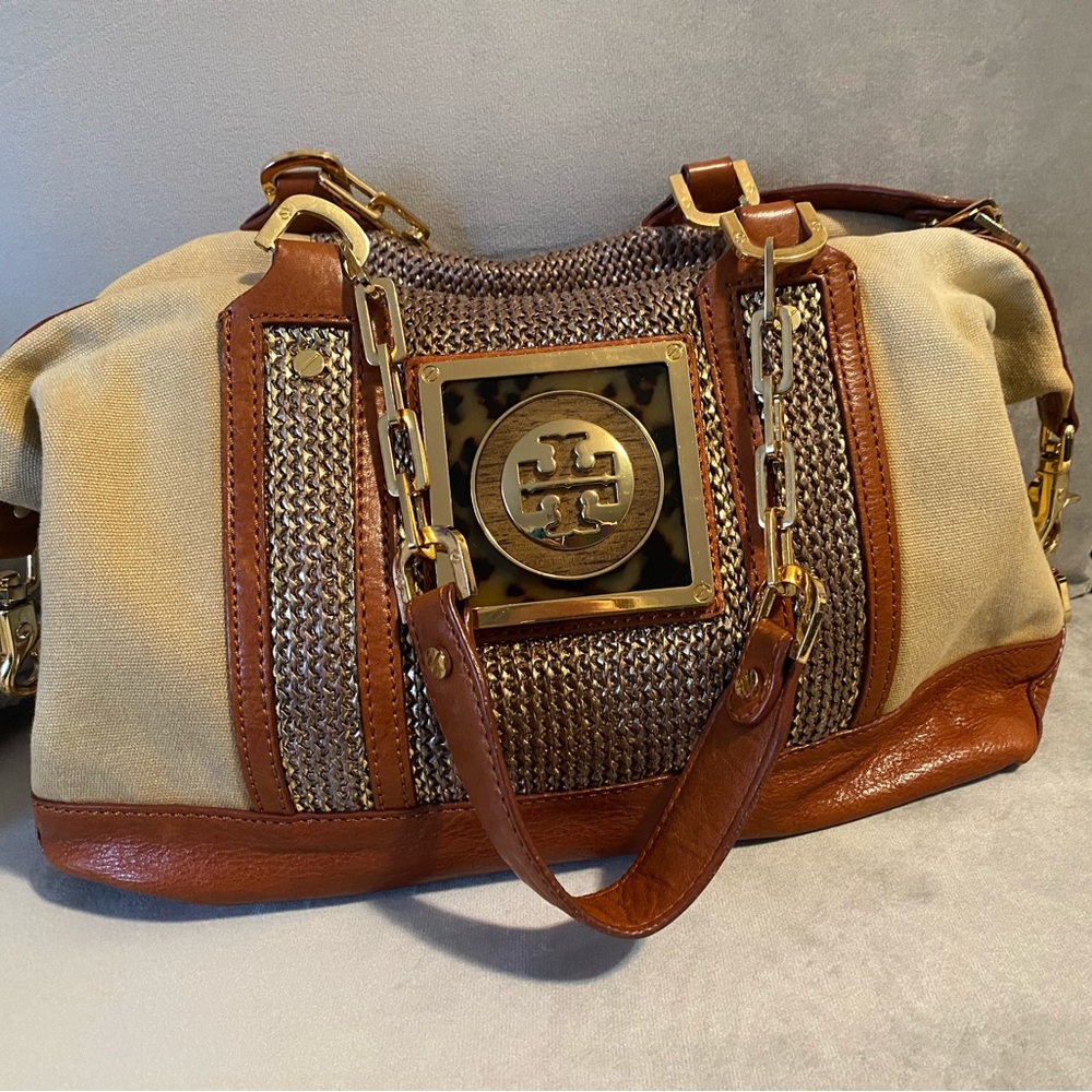 Canvas & Leather Chain Bag